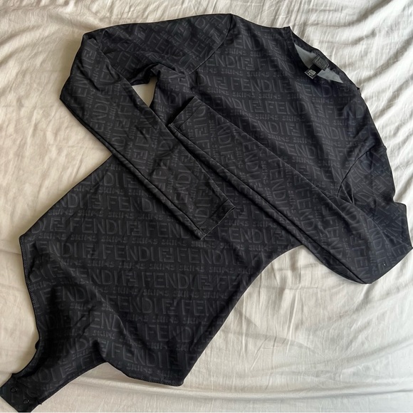Fendi Skims mock neck black bodysuit SOLD OUT RARE - Picture 7 of 8